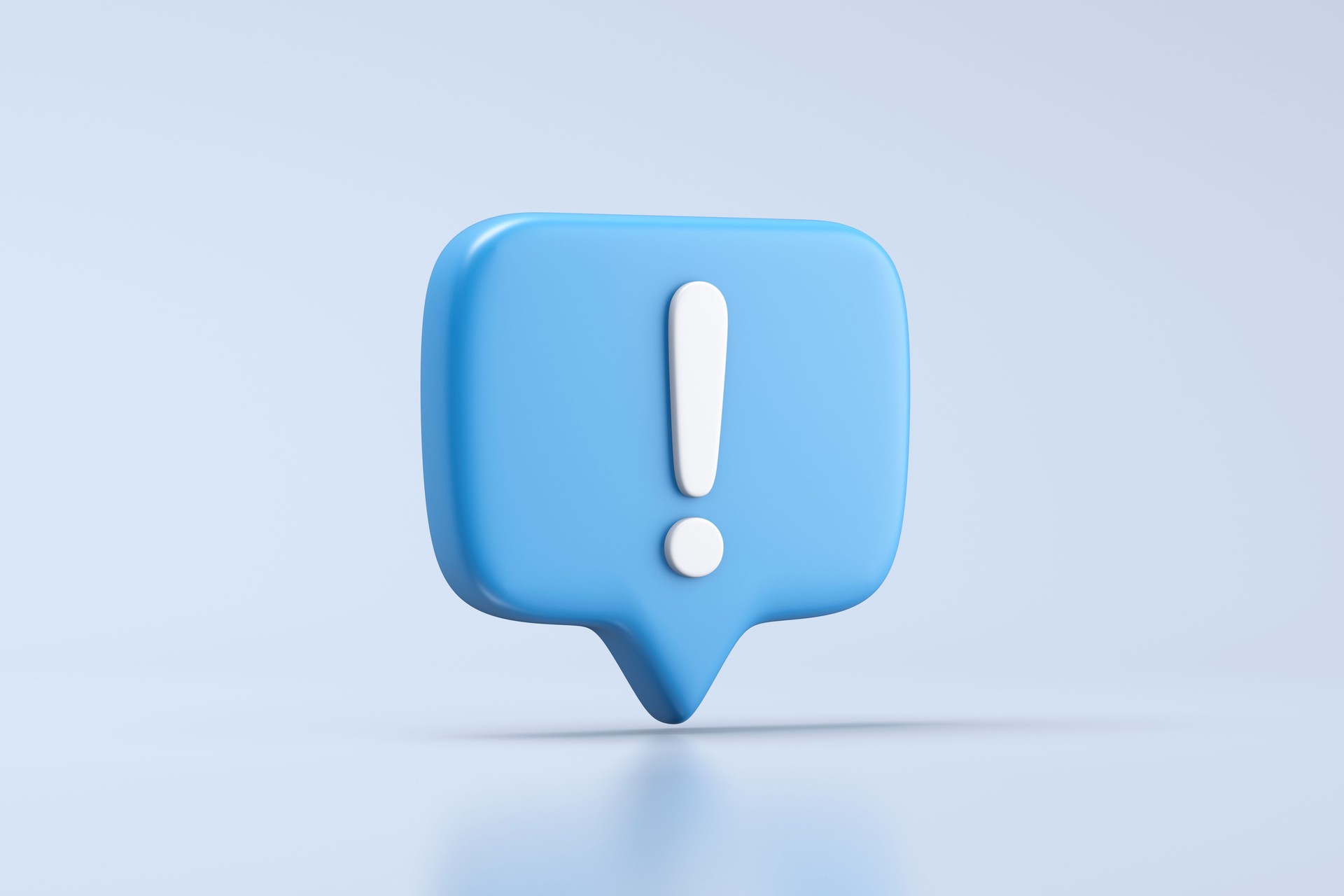 Speech bubble with exclamation icon